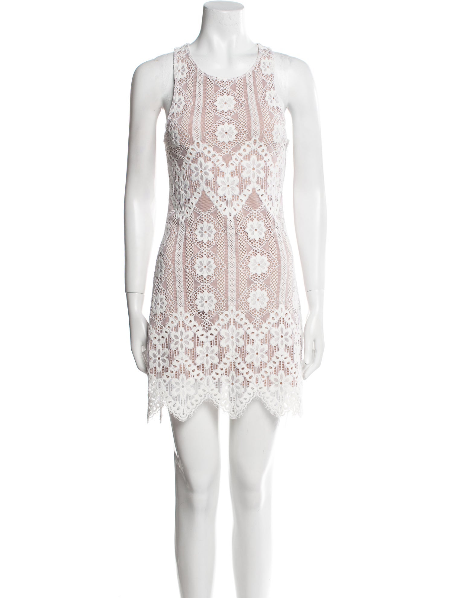For Love & Lemons Lace Pattern Mini Dress