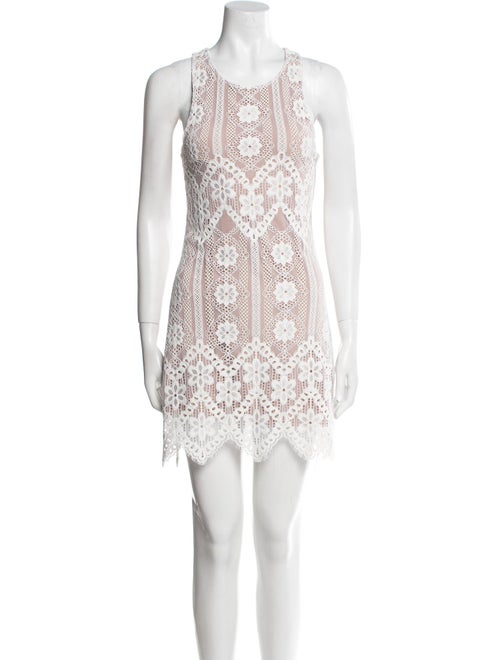 For Love & Lemons Lace Pattern Mini Dress