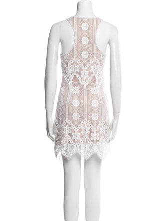 For Love & Lemons Lace Pattern Mini Dress