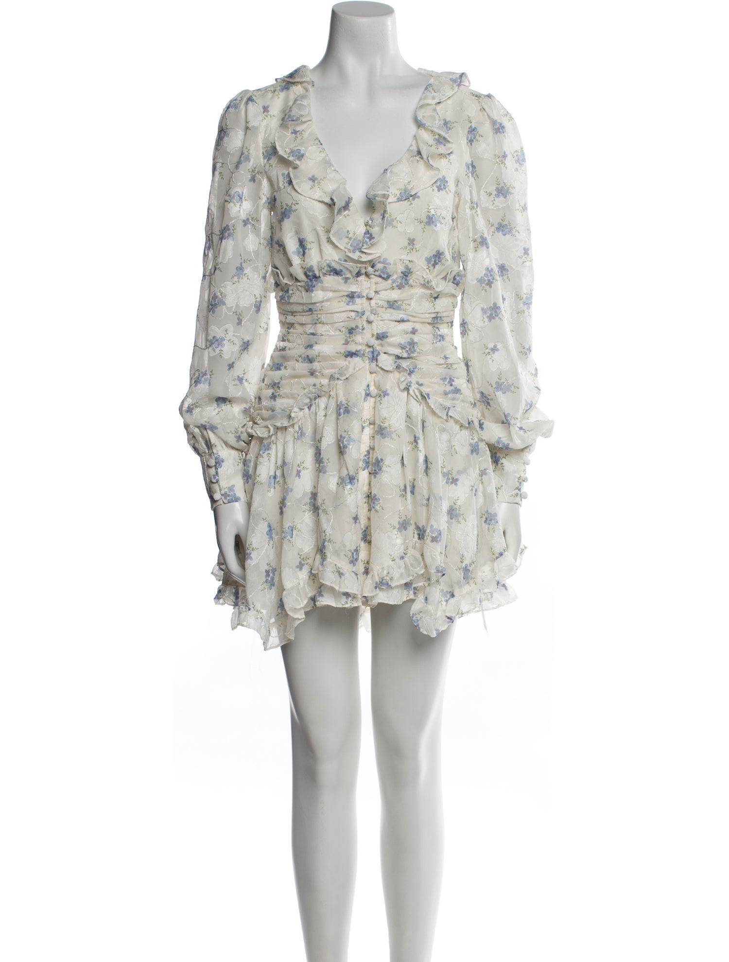 For Love & Lemons Floral Print Mini Dress