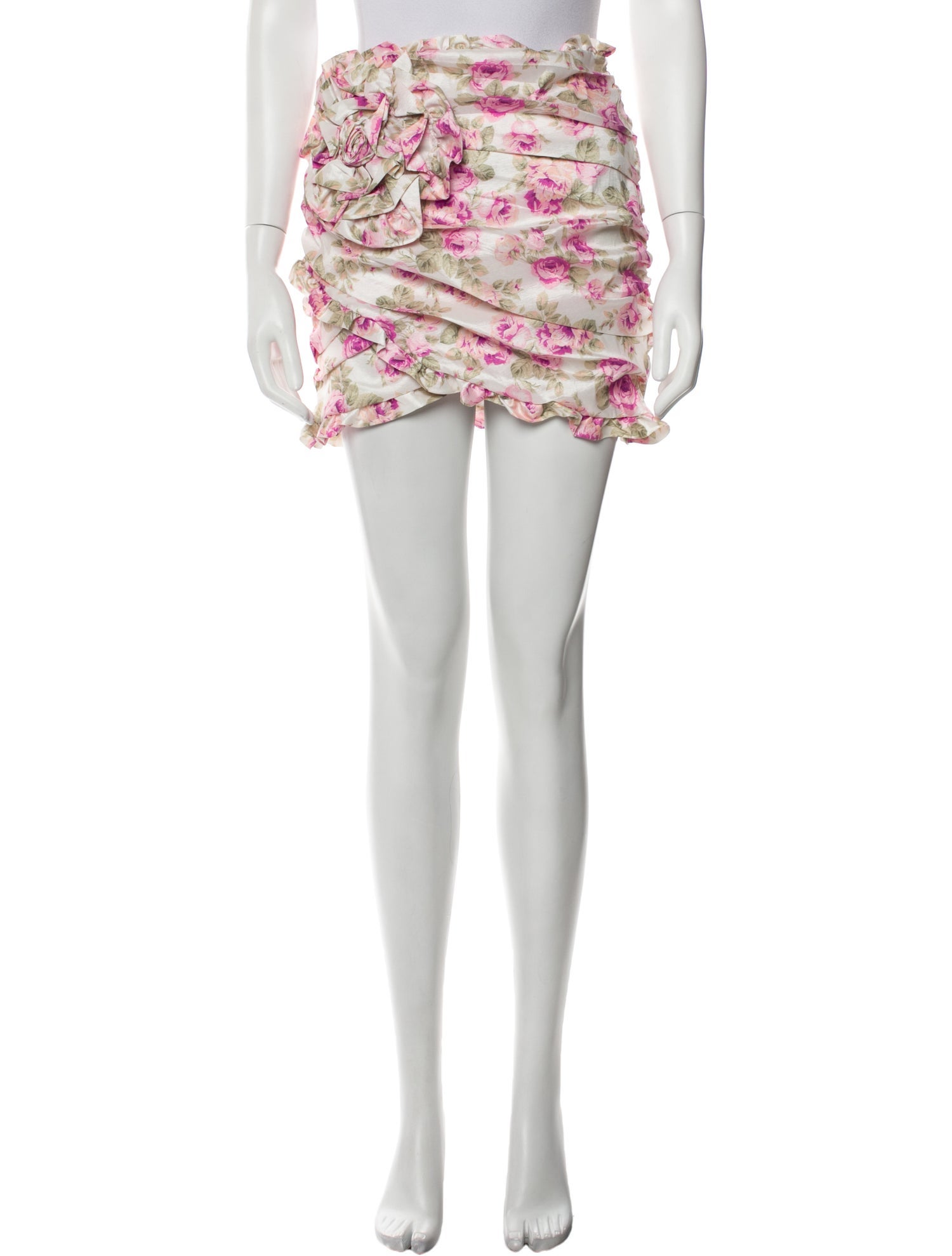 For Love & Lemons Floral Print Mini Skirt