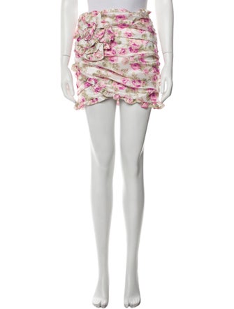 For Love & Lemons Floral Print Mini Skirt