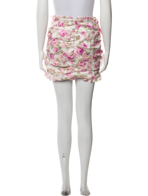 For Love & Lemons Floral Print Mini Skirt