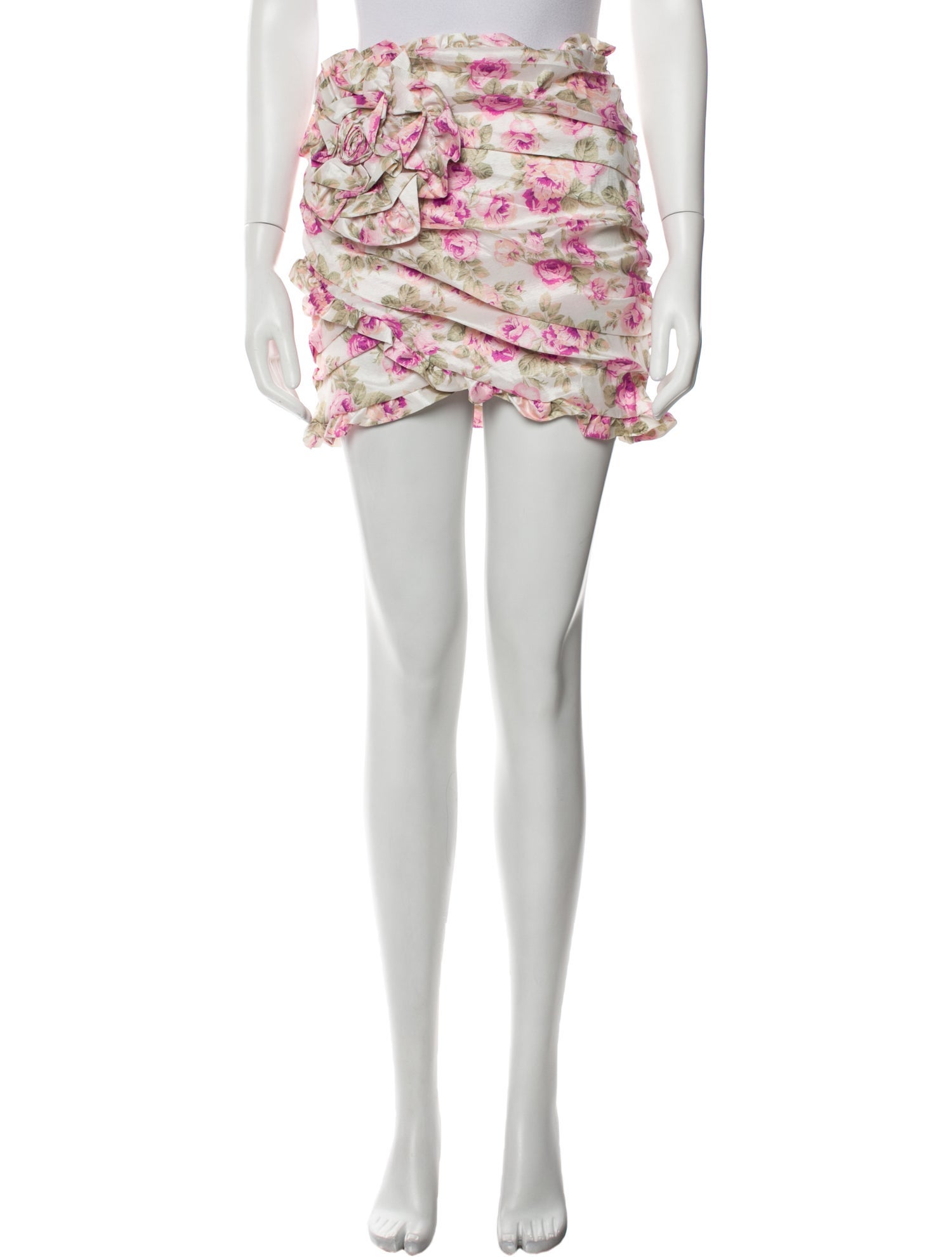 For Love & Lemons Floral Print Mini Skirt