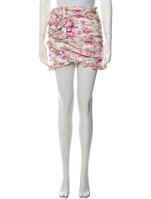 For Love & Lemons Floral Print Mini Skirt