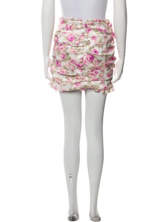 For Love & Lemons Floral Print Mini Skirt