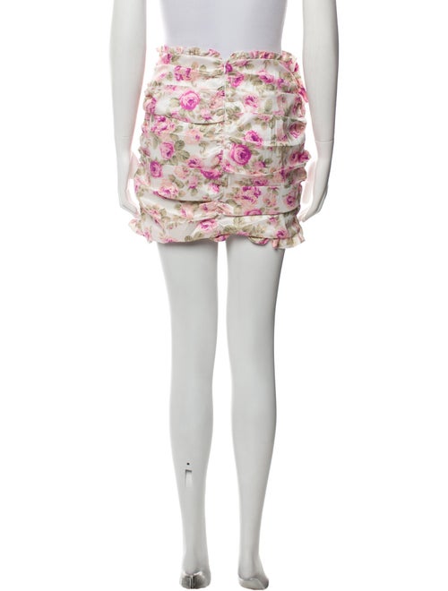 For Love & Lemons Floral Print Mini Skirt