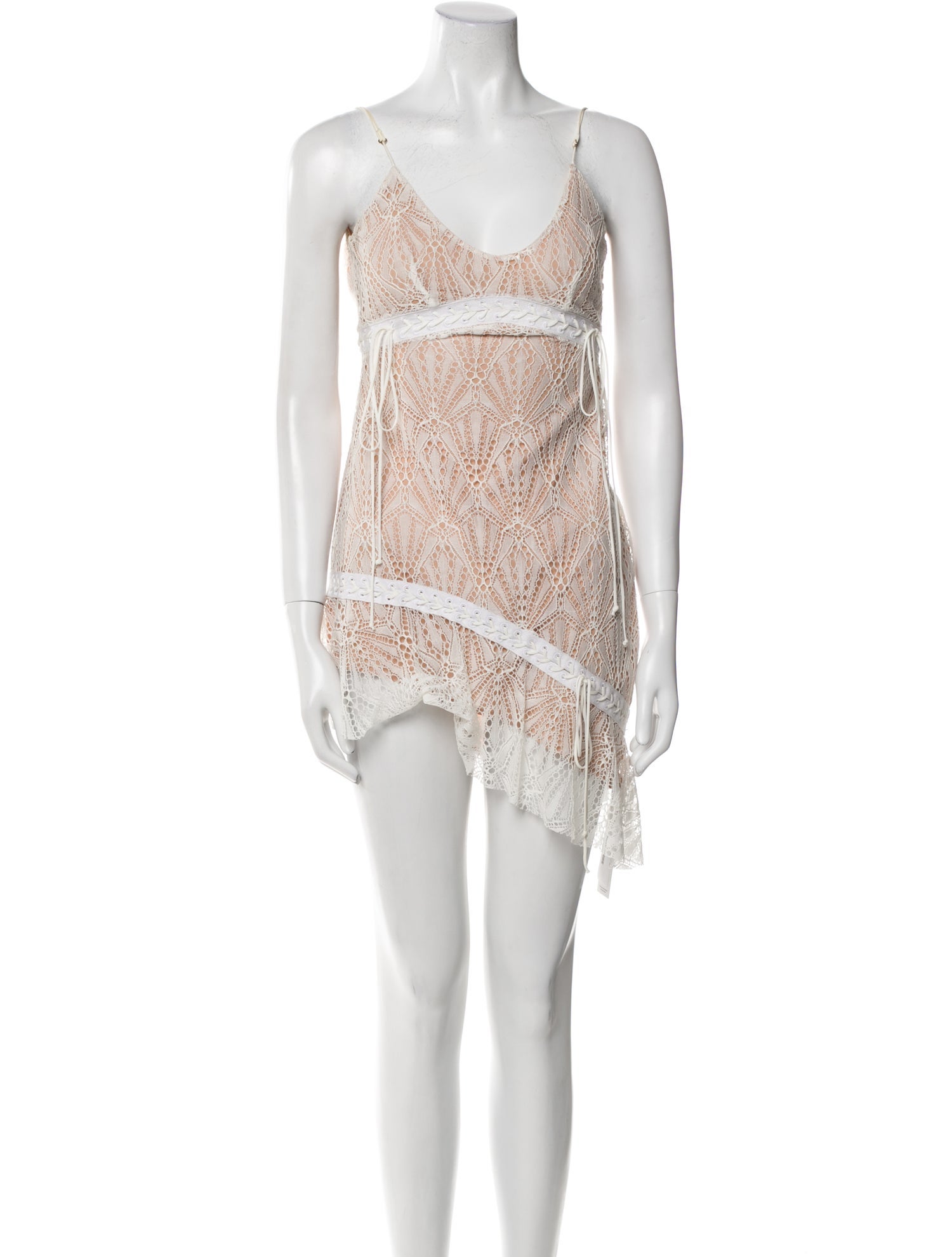 For Love & Lemons Lace Pattern Mini Dress