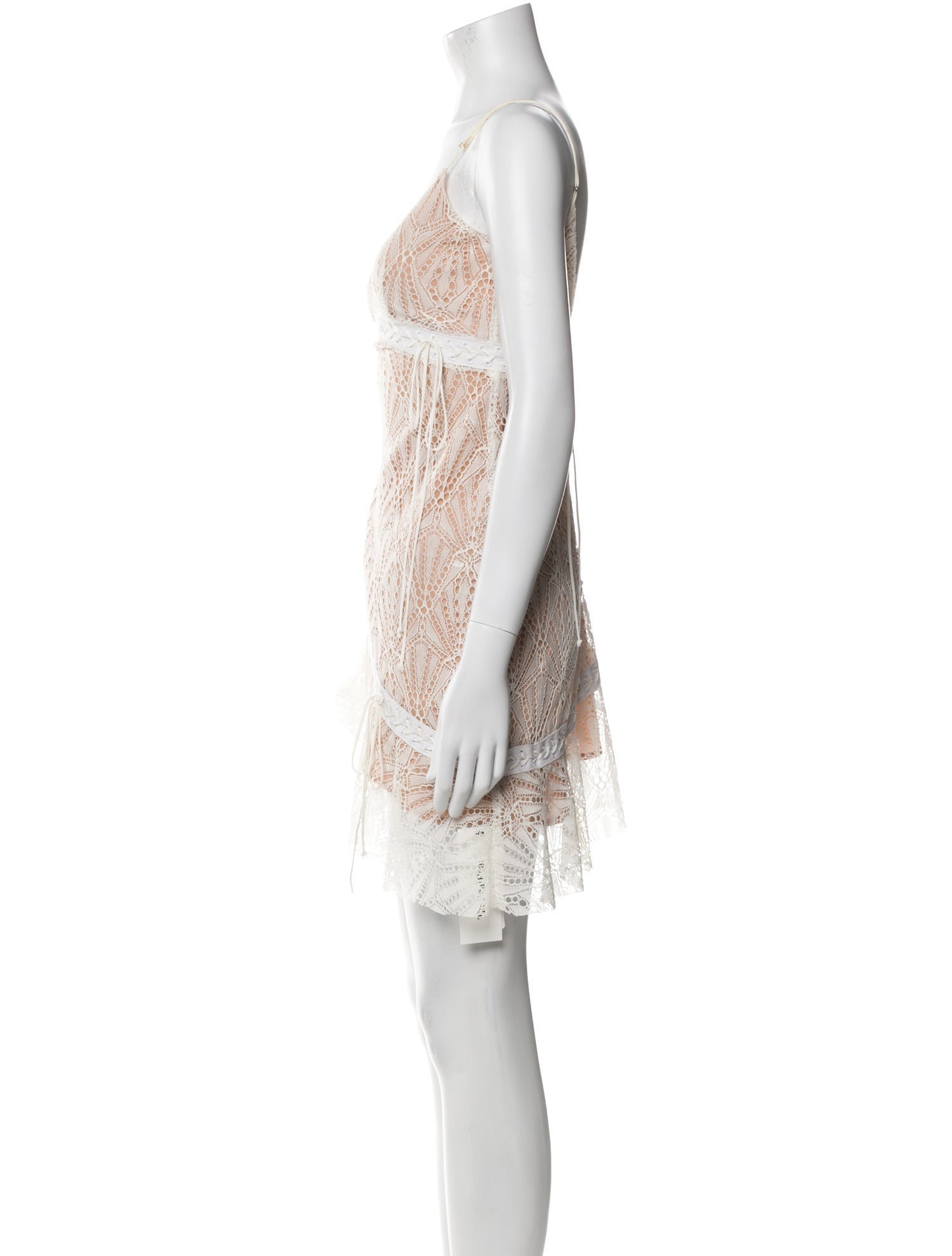 For Love & Lemons Lace Pattern Mini Dress