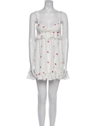 For Love & Lemons Floral Print Mini Dress