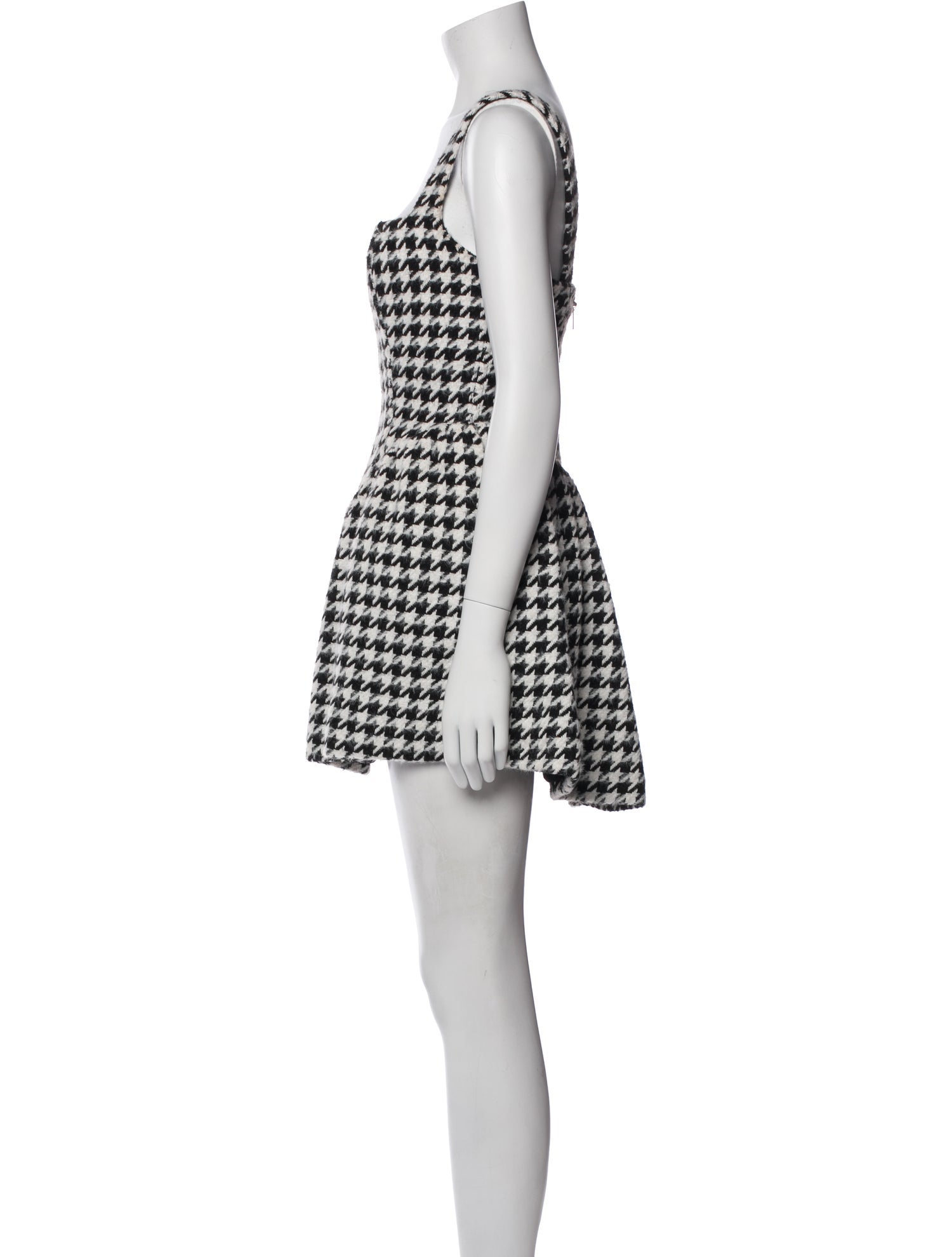 For Love & Lemons Houndstooth Print Mini Dress
