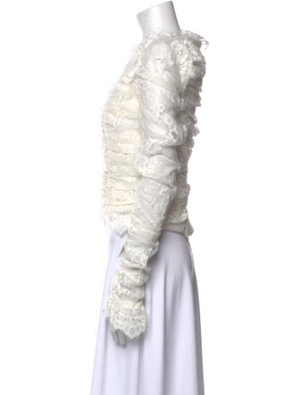 For Love & Lemons V-Neck Long Sleeve Crop Top