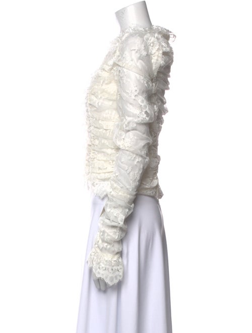 For Love & Lemons V-Neck Long Sleeve Crop Top