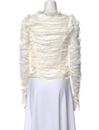 For Love & Lemons V-Neck Long Sleeve Crop Top