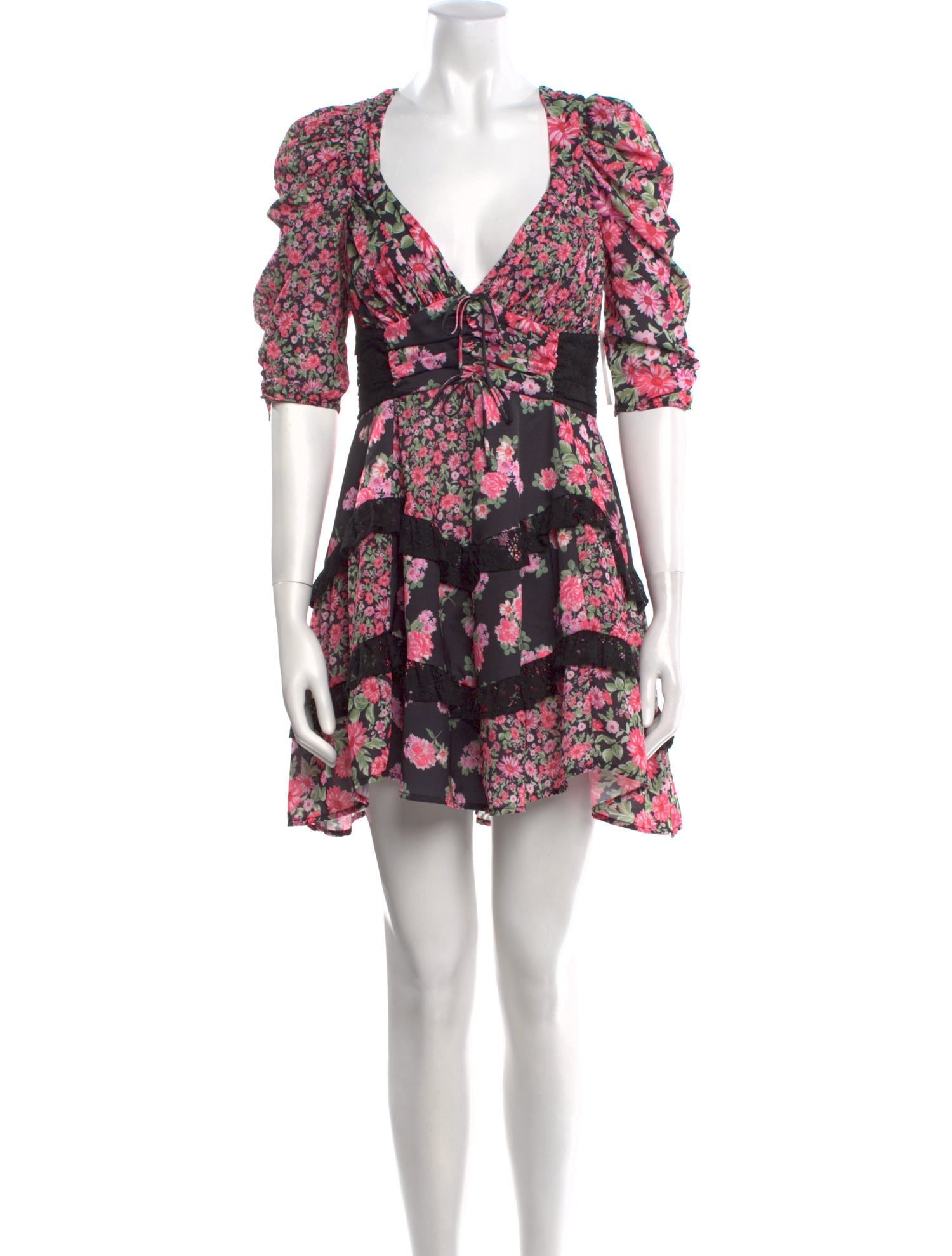 For Love & Lemons Floral Print Mini Dress w/ Tags