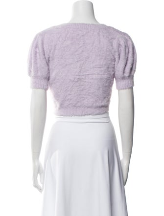 For Love & Lemons V-Neck Short Sleeve Crop Top