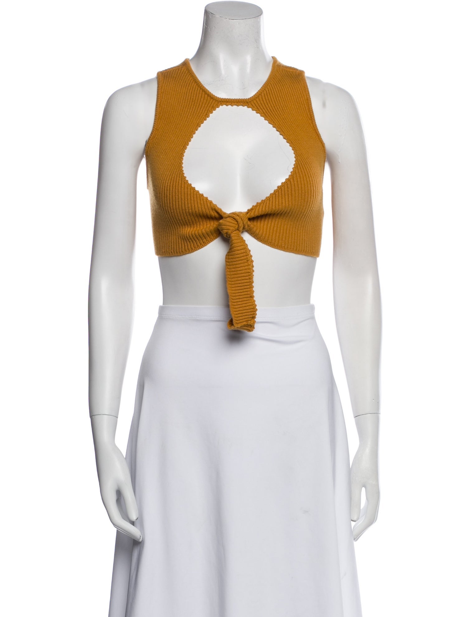 For Love & Lemons Scoop Neck Sleeveless Crop Top