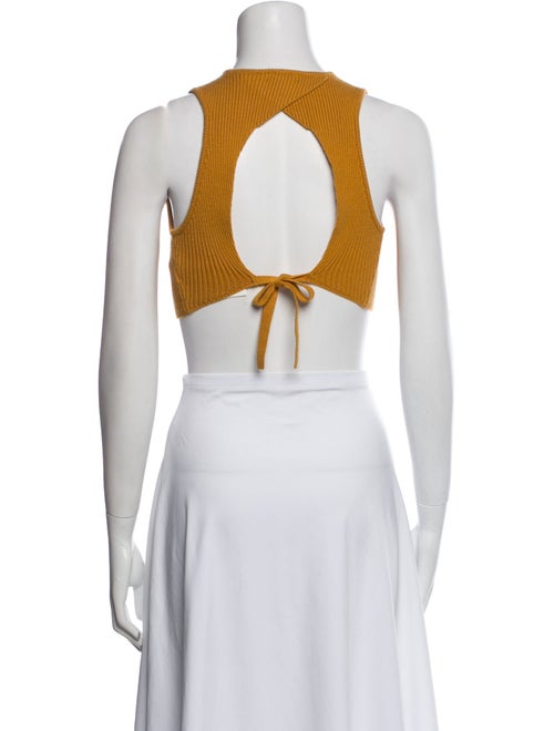 For Love & Lemons Scoop Neck Sleeveless Crop Top