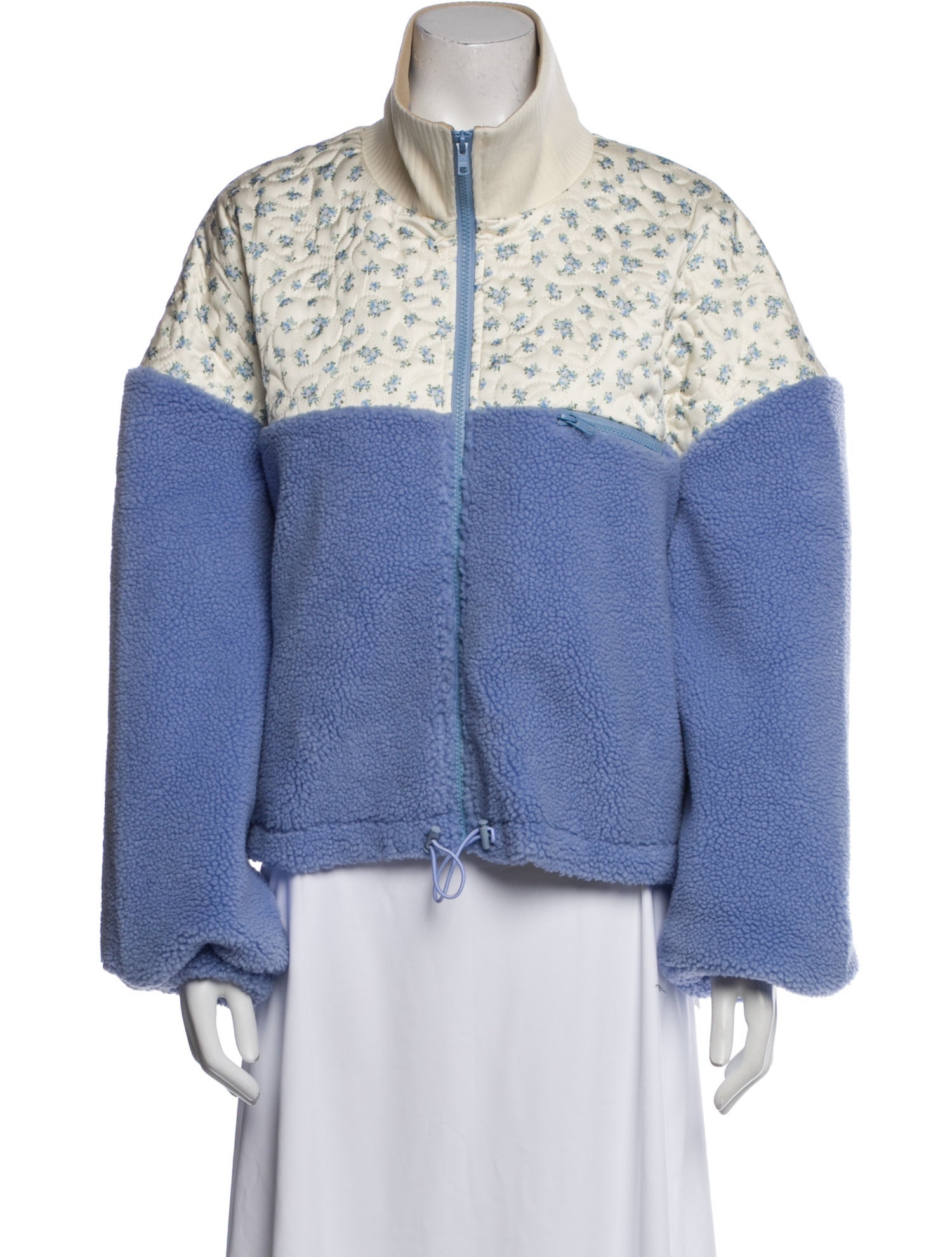 For Love & Lemons Faux Shearling Printed Faux Fur Jacket