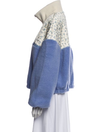 For Love & Lemons Faux Shearling Printed Faux Fur Jacket