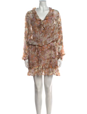 For Love & Lemons Floral Print Mini Dress