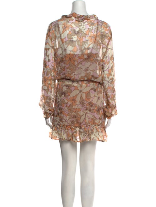 For Love & Lemons Floral Print Mini Dress