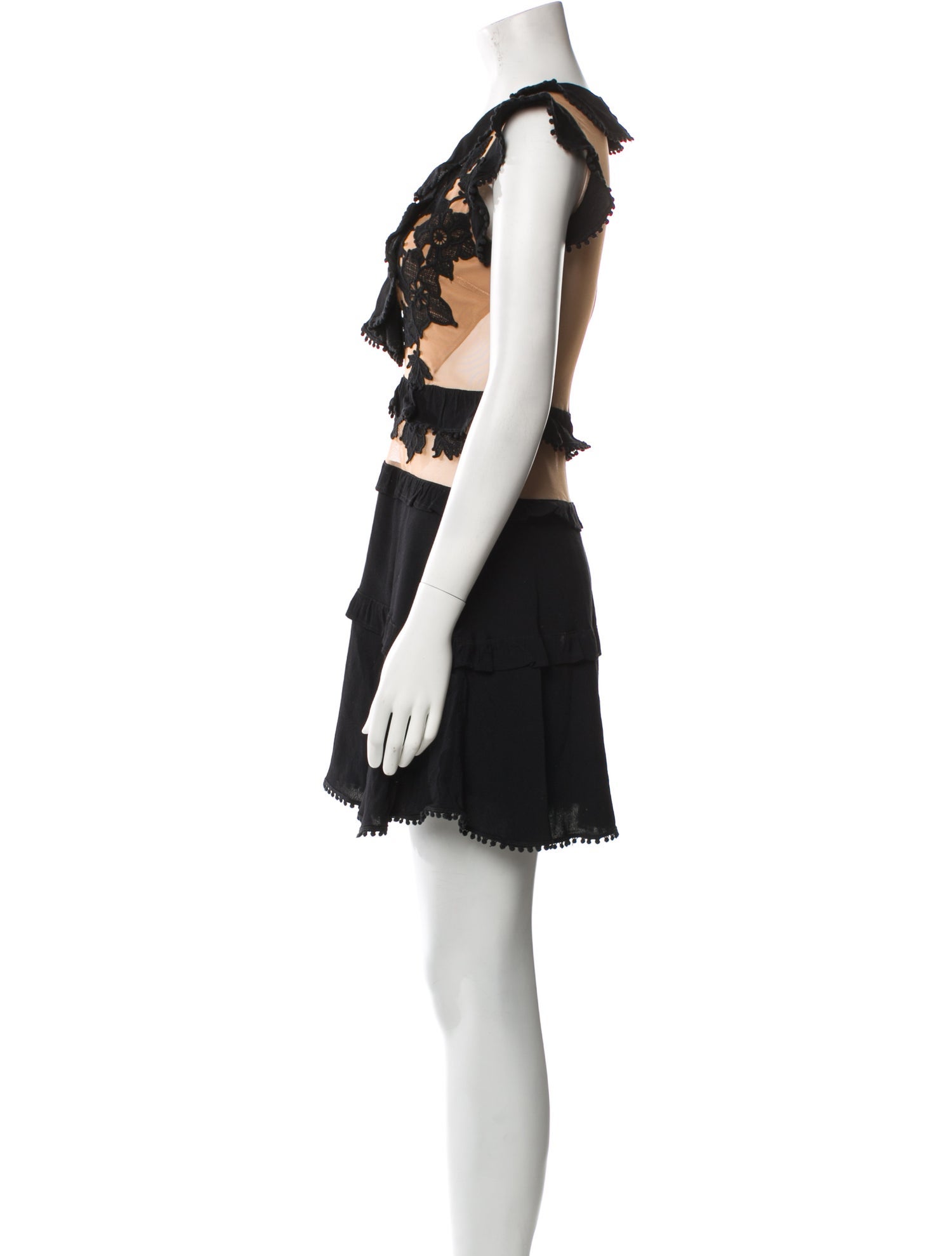 For Love & Lemons V-Neck Mini Dress