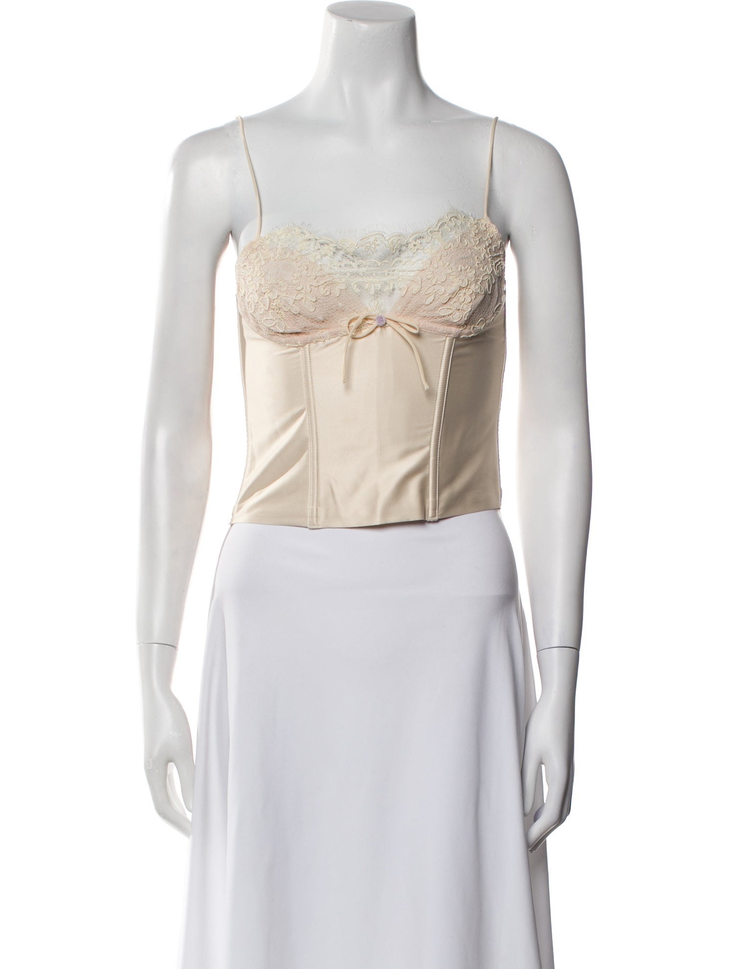 For Love & Lemons Square Neckline Sleeveless Crop Top