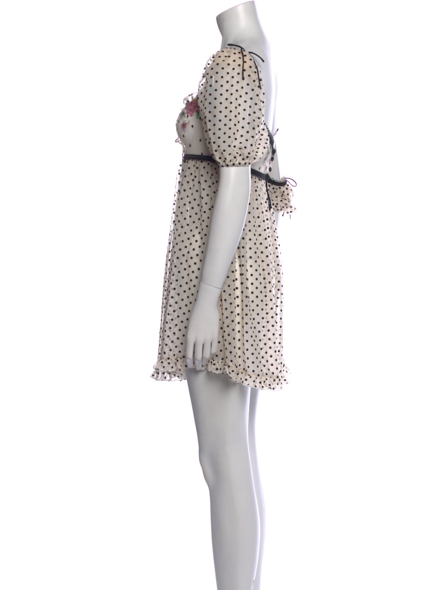 For Love & Lemons Polka Dot Print Mini Dress