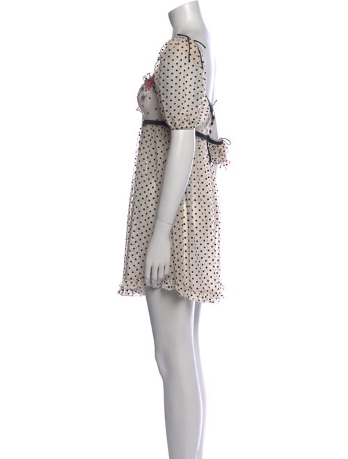 For Love & Lemons Polka Dot Print Mini Dress