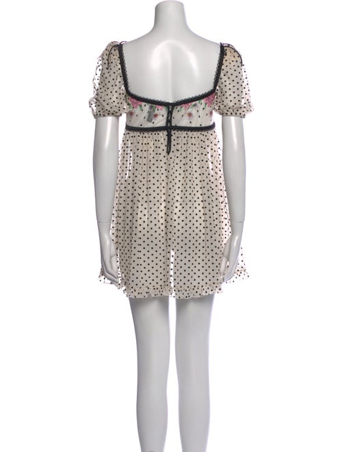 For Love & Lemons Polka Dot Print Mini Dress