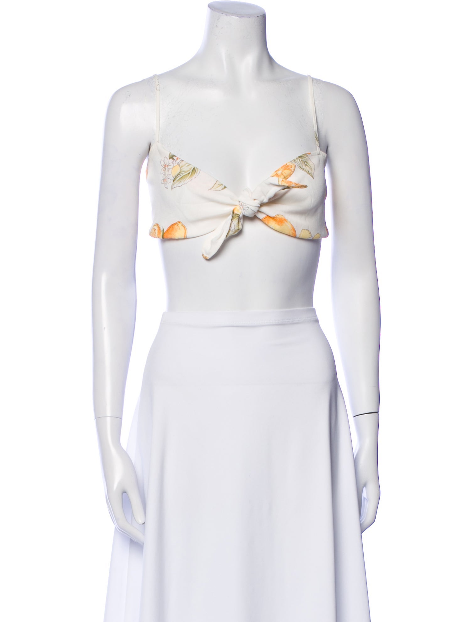 For Love & Lemons V-Neck Sleeveless Crop Top