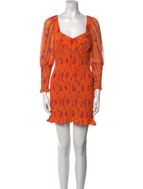 For Love & Lemons Floral Print Mini Dress