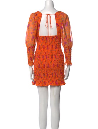 For Love & Lemons Floral Print Mini Dress