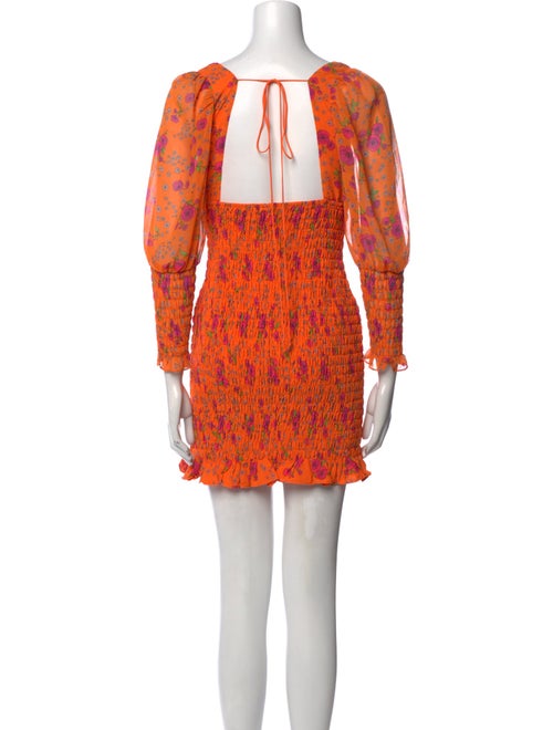 For Love & Lemons Floral Print Mini Dress