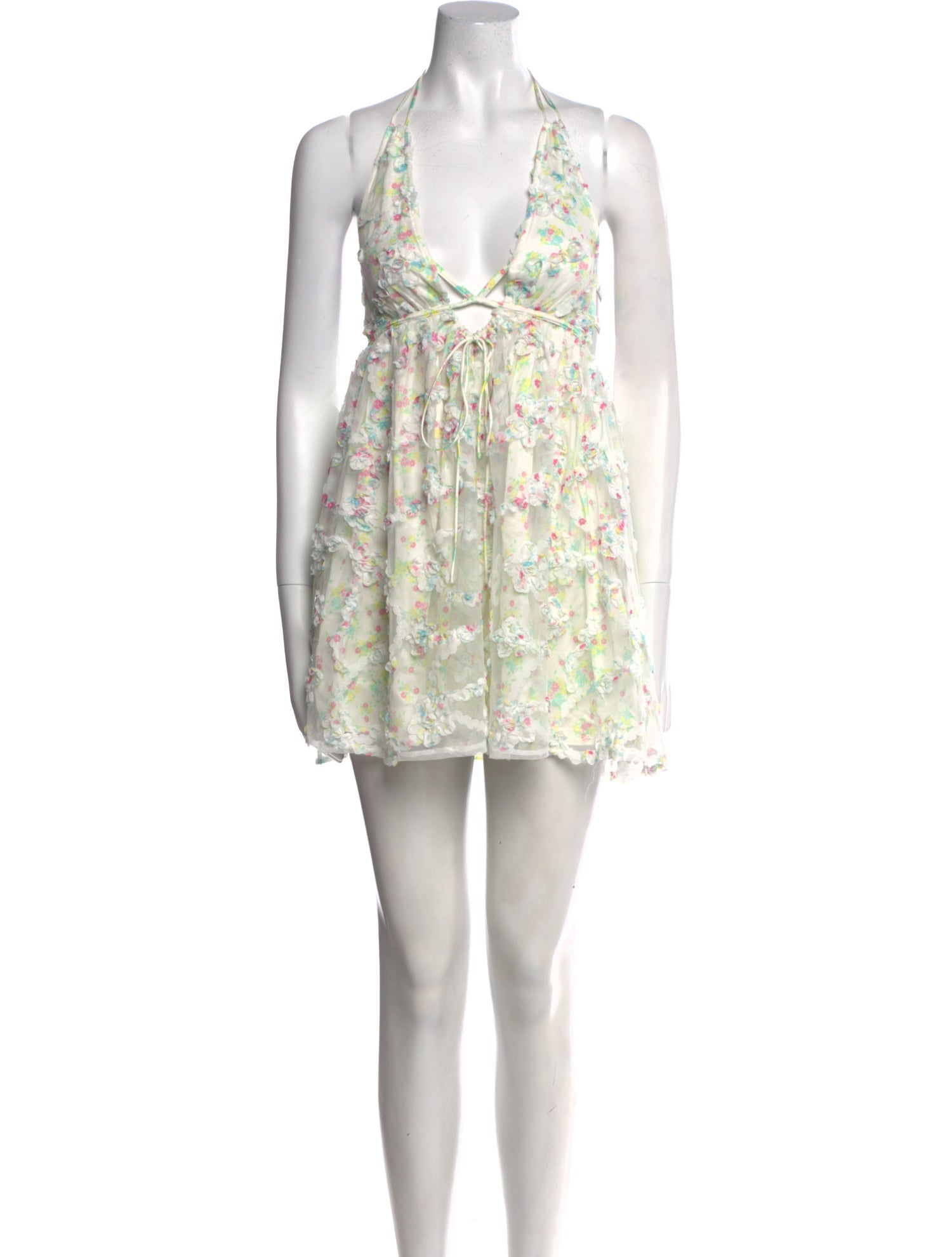 For Love & Lemons Floral Print Mini Dress