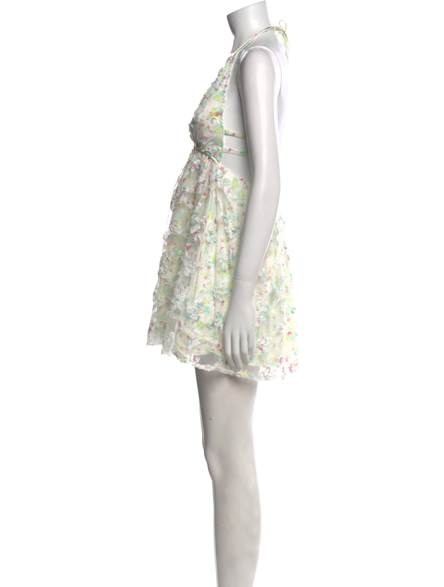 For Love & Lemons Floral Print Mini Dress