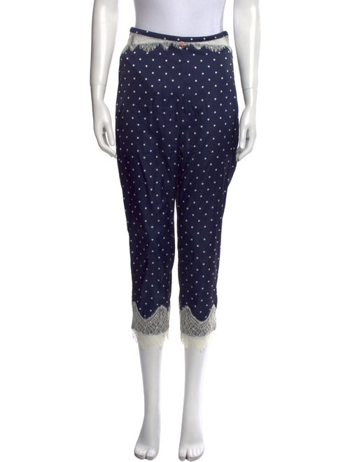 For Love & Lemons Polka Dot Print Straight Leg Pants