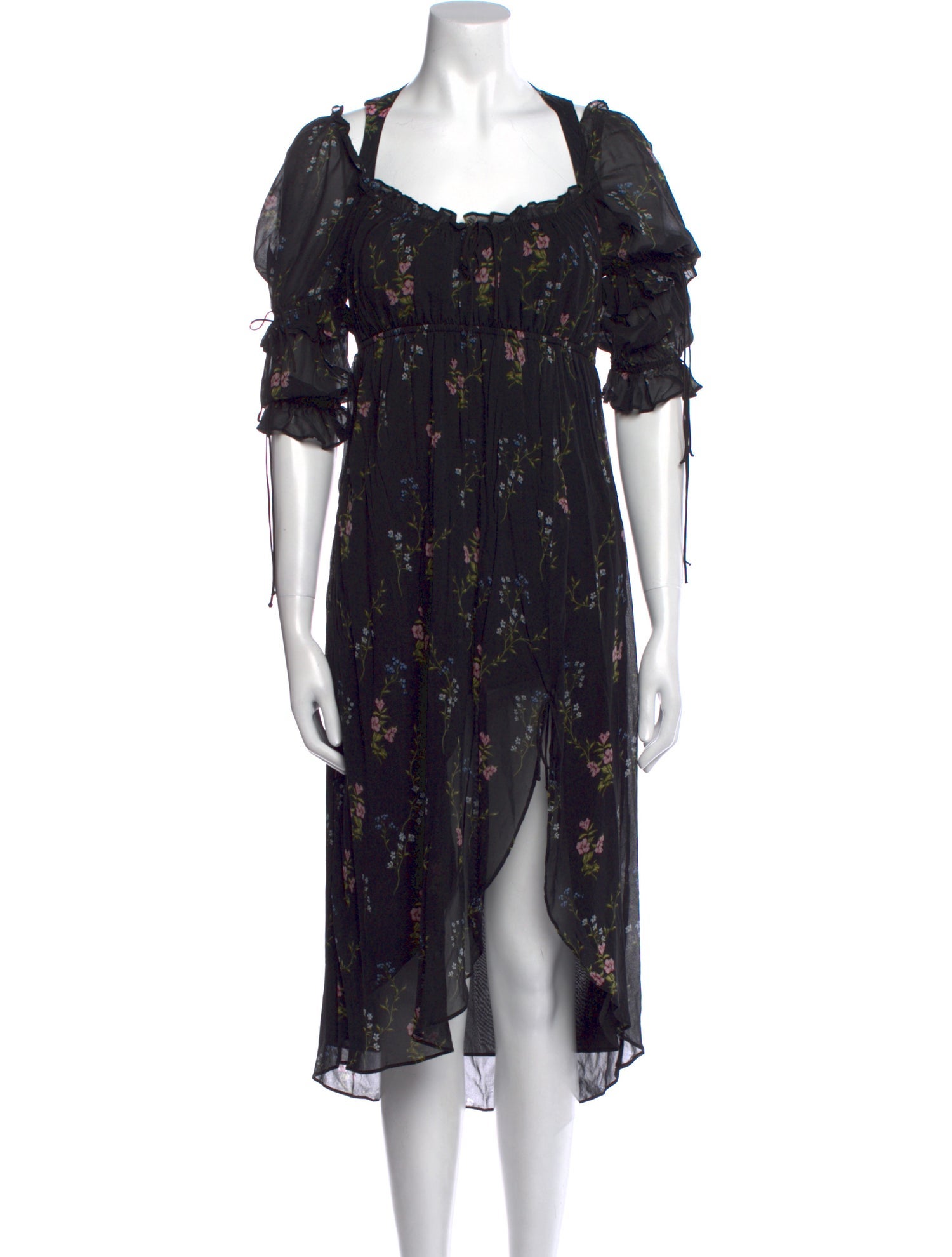 For Love & Lemons Silk Midi Length Dress