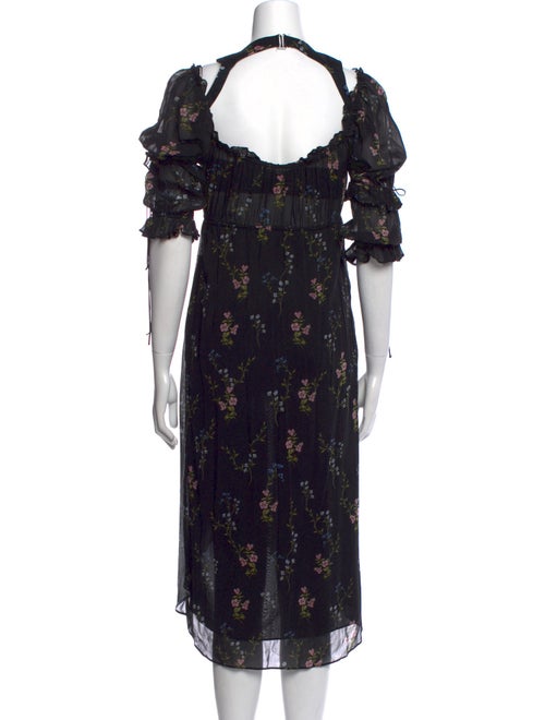 For Love & Lemons Silk Midi Length Dress