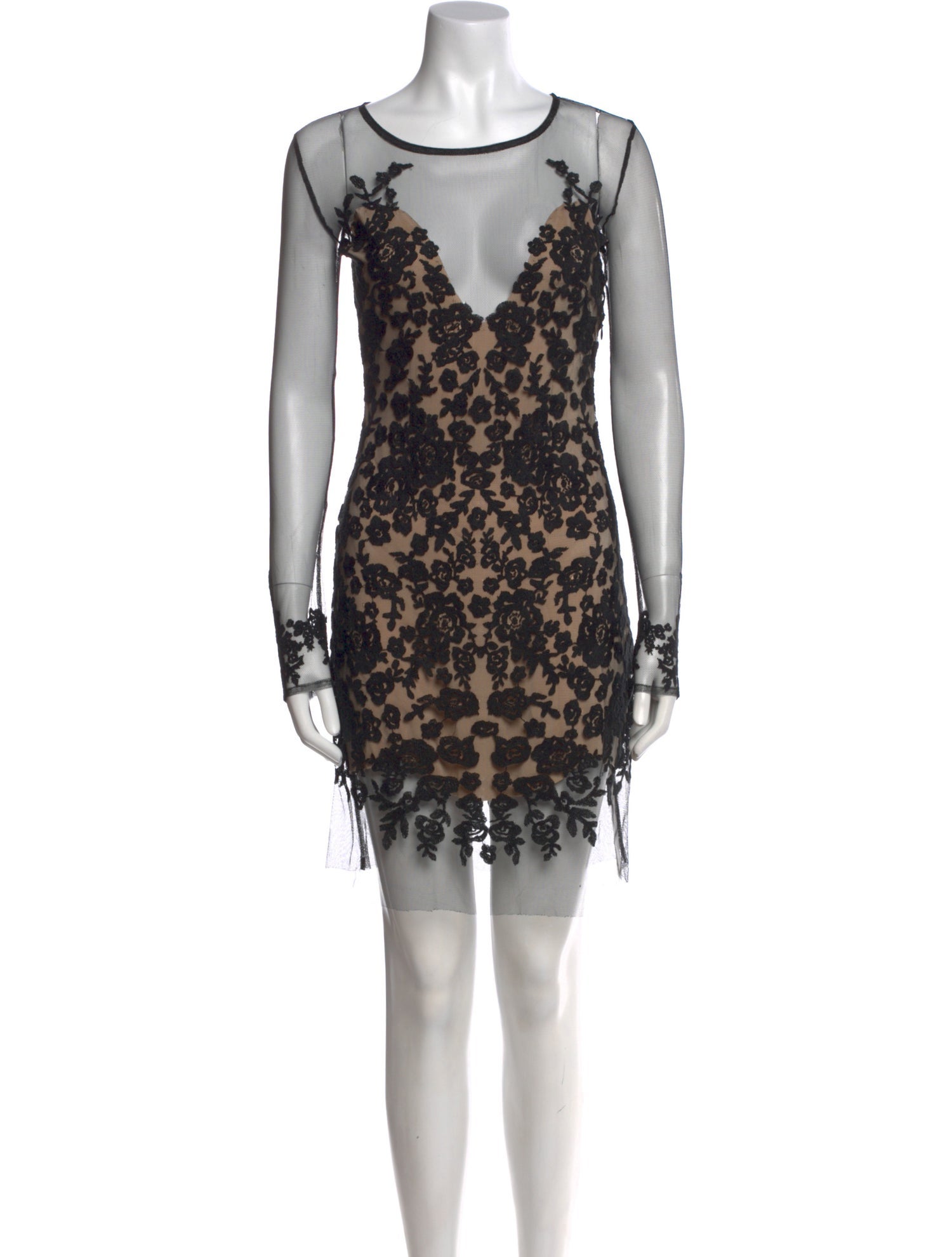 For Love & Lemons Lace Pattern Mini Dress