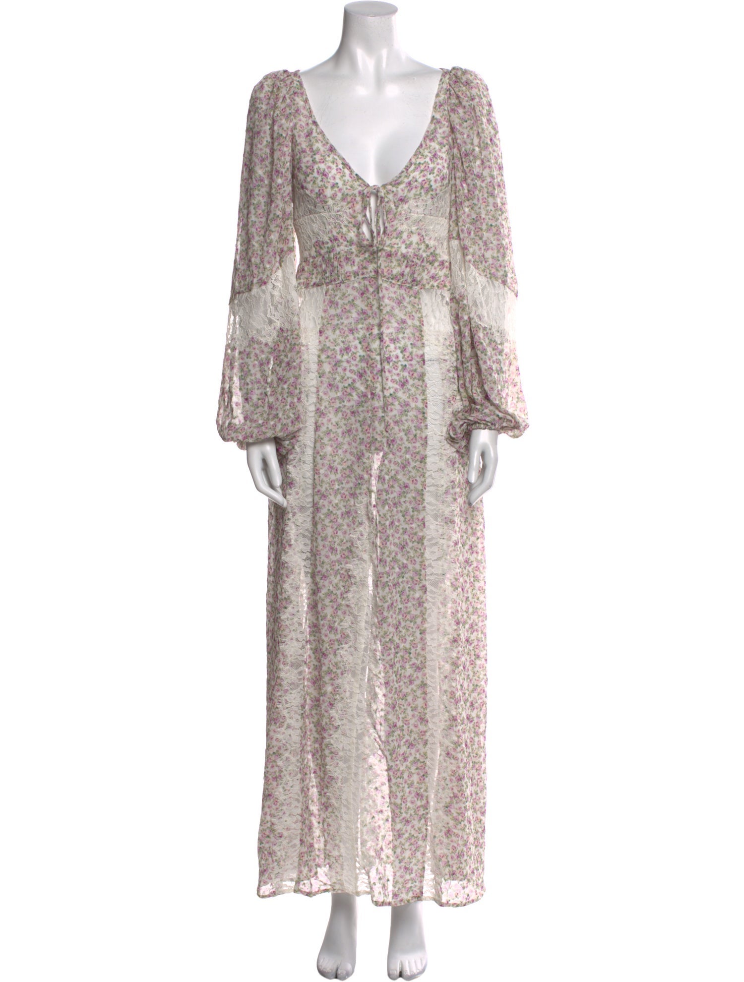 For Love & Lemons Floral Print Long Dress w/ Tags