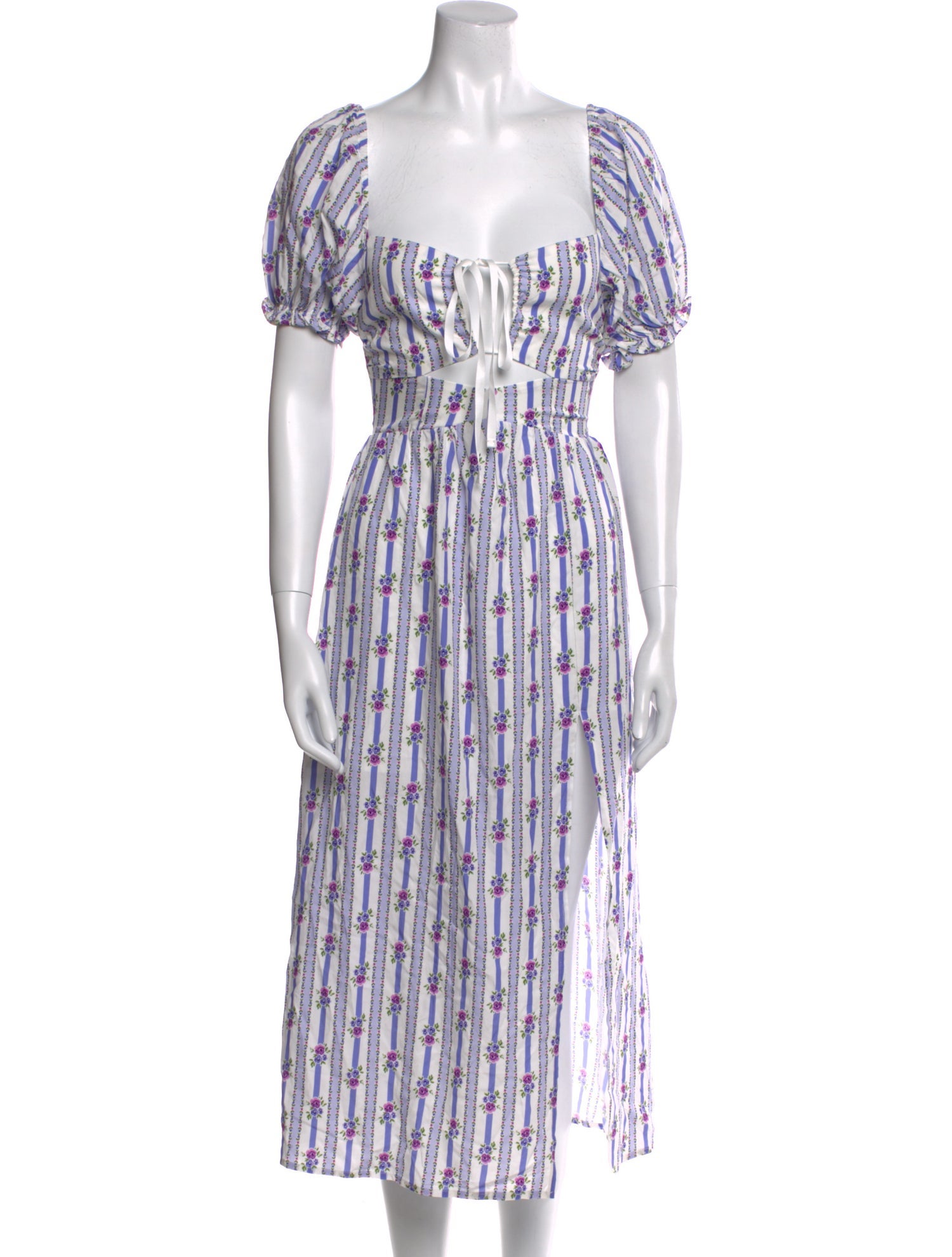 For Love & Lemons Silk Knee-Length Dress