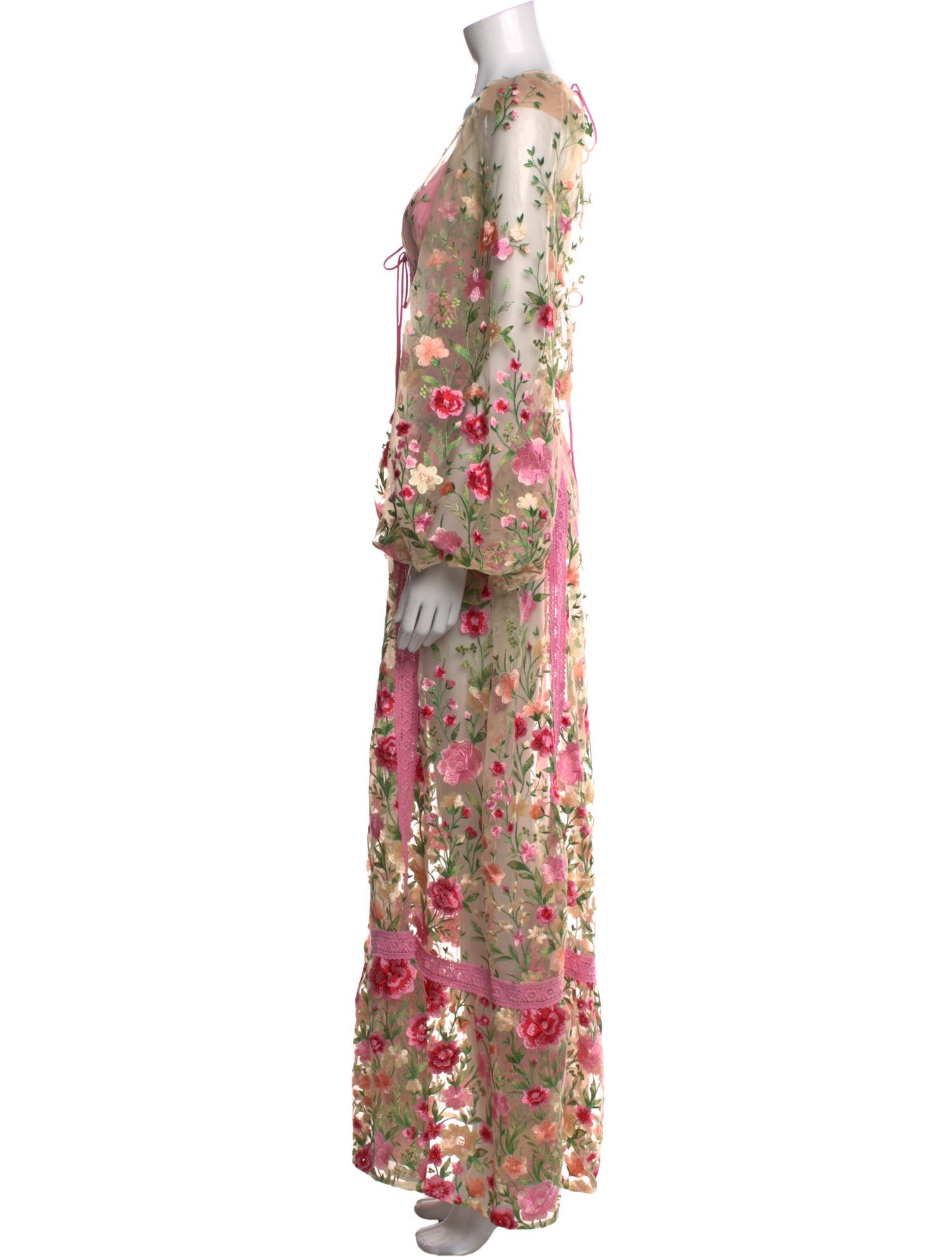 For Love & Lemons Floral Print Long Dress w/ Tags