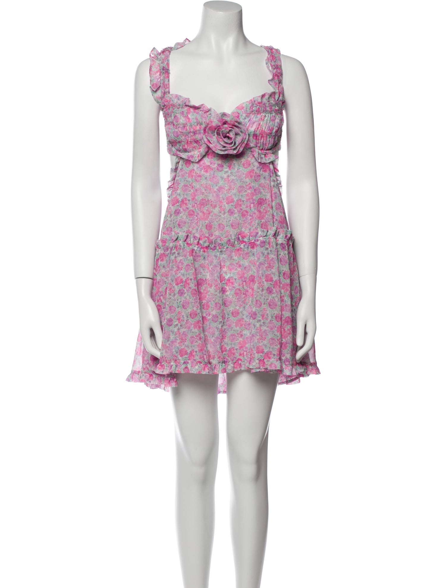 For Love & Lemons Floral Print Knee-Length Dress w/ Tags