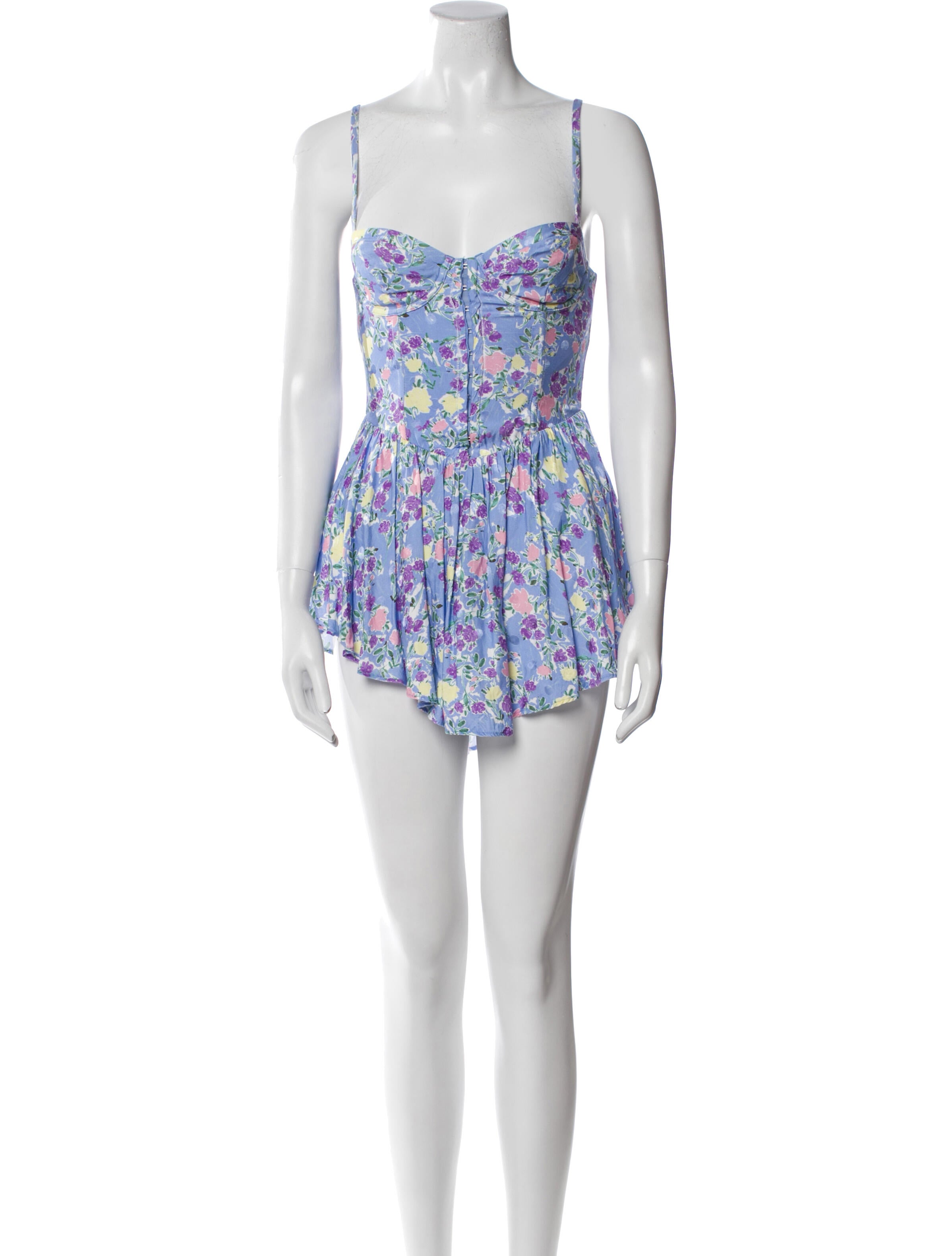 For Love & Lemons Floral Print Mini Dress