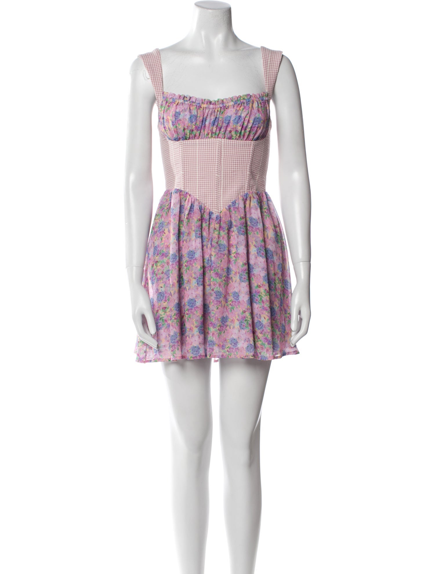 For Love & Lemons Floral Print Mini Dress