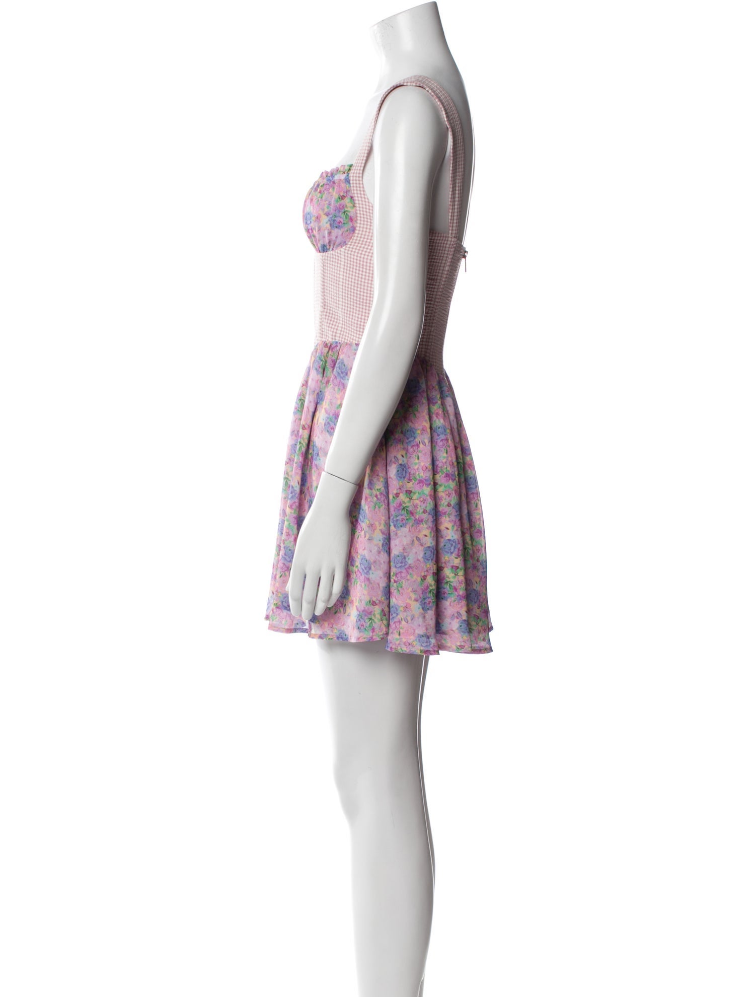 For Love & Lemons Floral Print Mini Dress