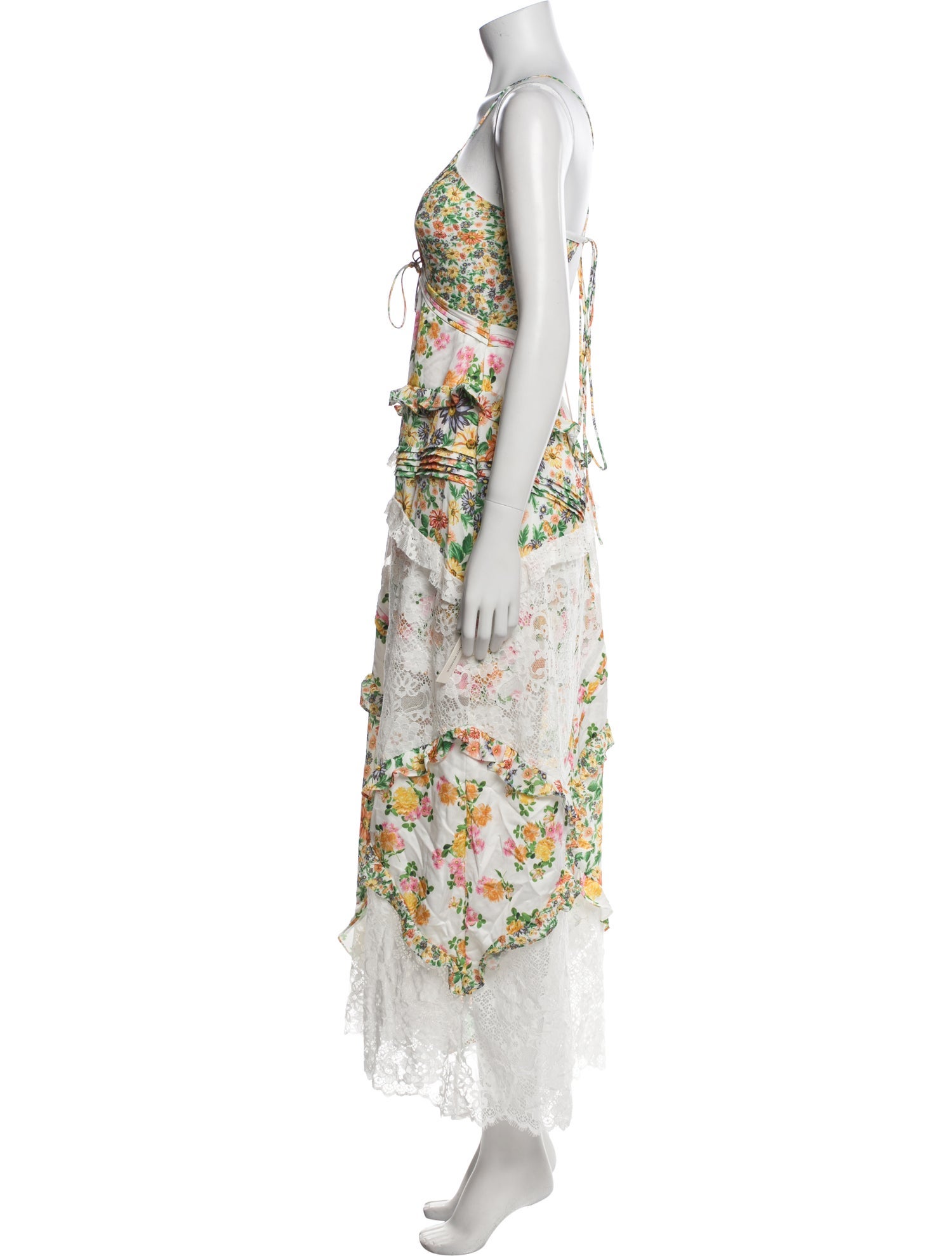 For Love & Lemons Floral Print Long Dress w/ Tags