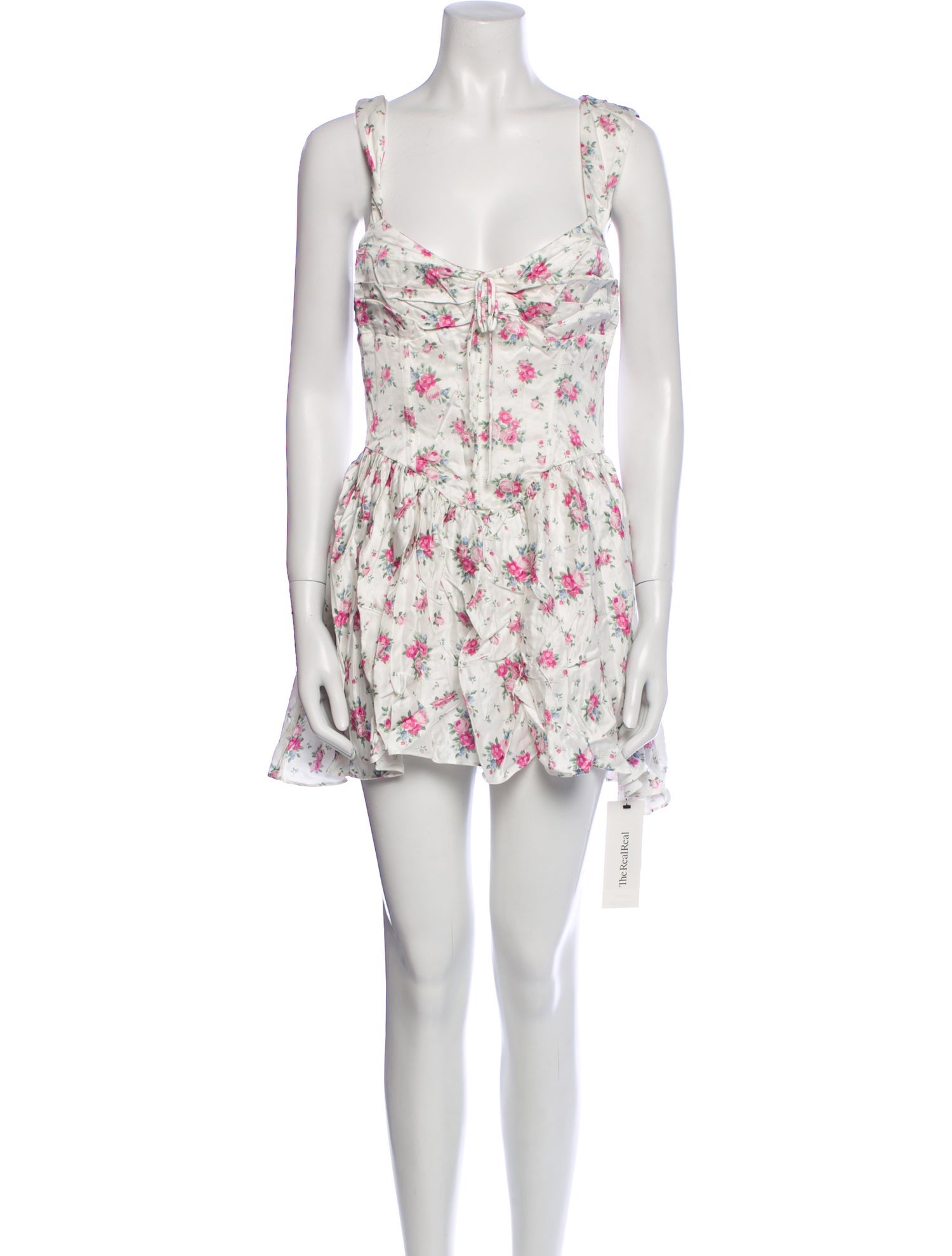 For Love & Lemons Floral Print Mini Dress